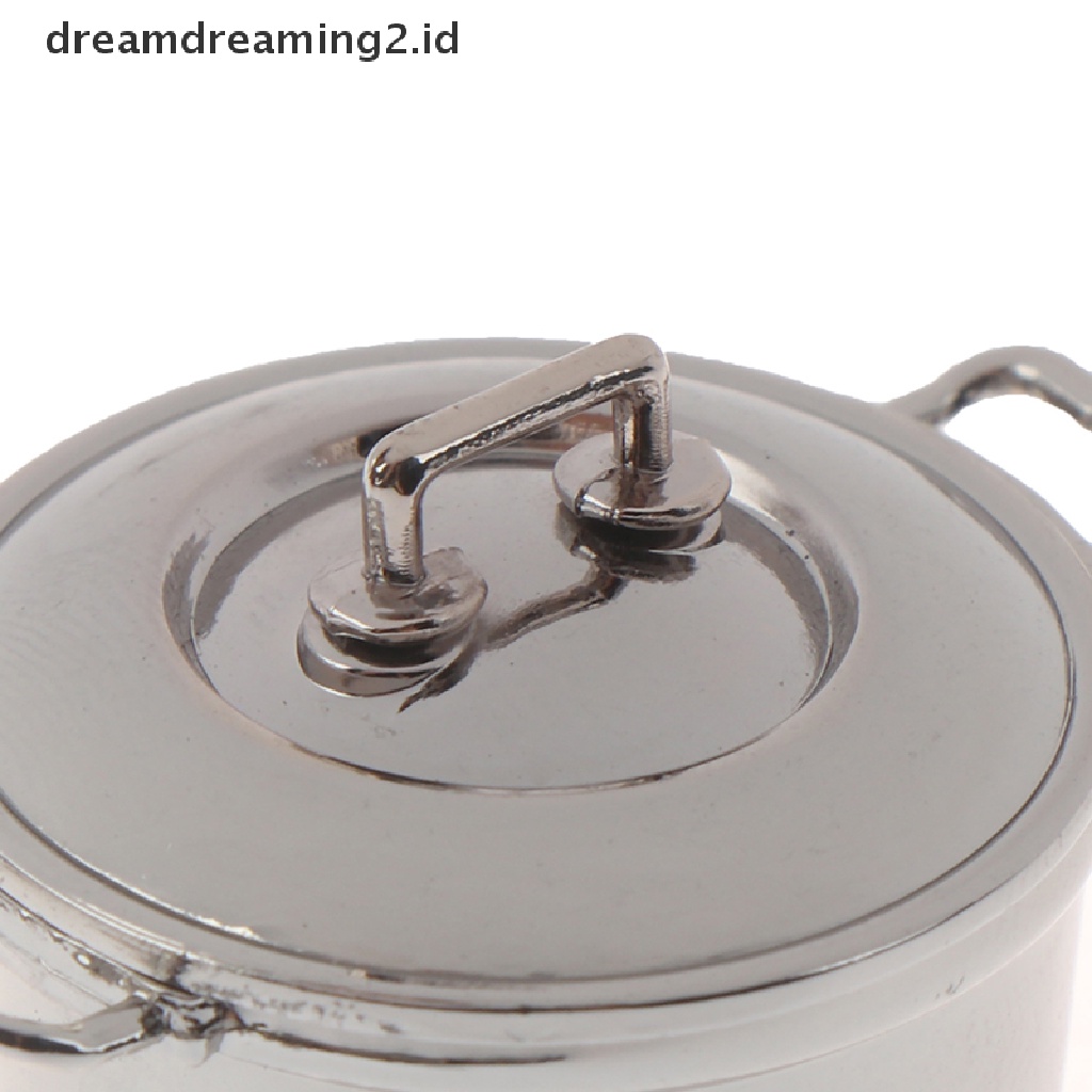 (Hot Style You Like) Miniatur Panci Casserole Skala 1: 12 Bahan Stainless Steel Untuk Rumah Boneka