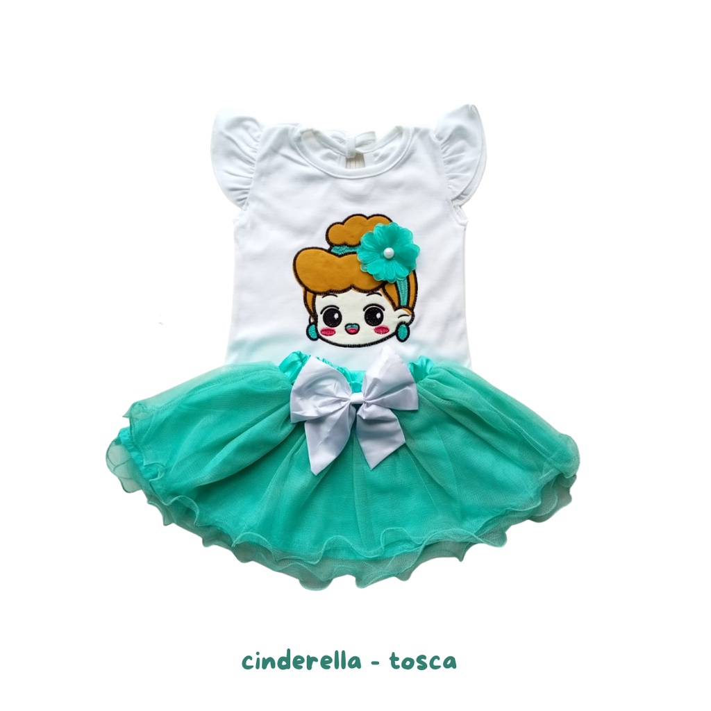 setelan anak tutu cinderella tutu set baju anak perempuan 12 bulan 1-2 tahun rok tutu bayi balita setelan anak fashion balita