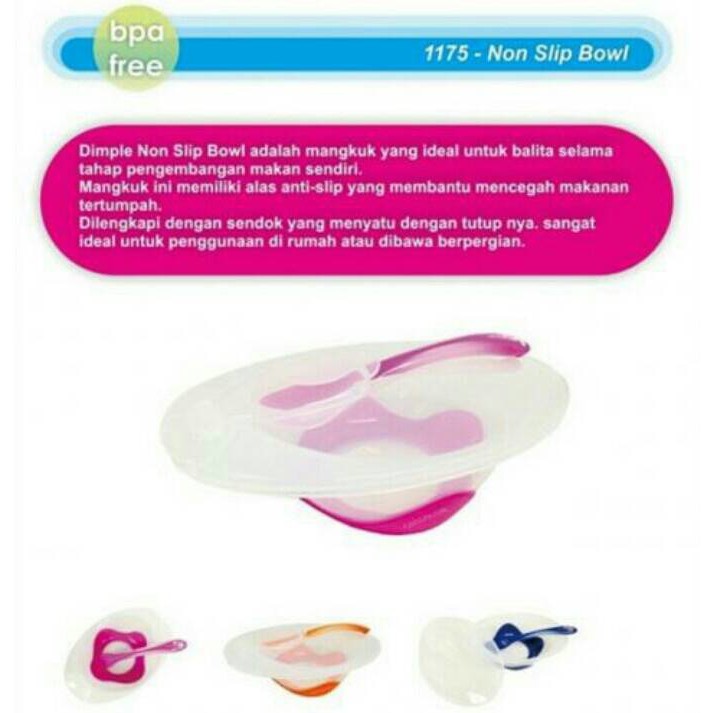 (Baby Club Itc Bsd) DIMPLE NON SLIP BOWL LUCKY BABY (mangkok bayi)