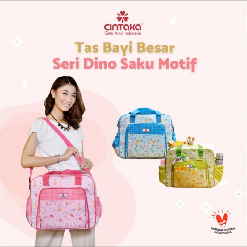 Cintaka Tas Bayi Besar Saku Depan Motif Dino Series - TCT 2451