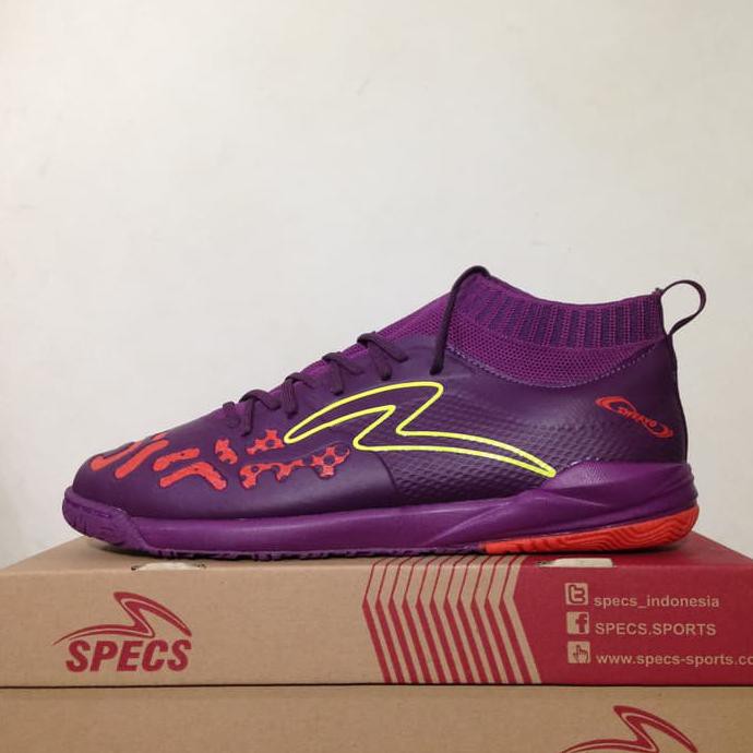 New Sepatu Futsal Specs Swervo Thunderstorm In Plum Purple 400701 Original .,..,