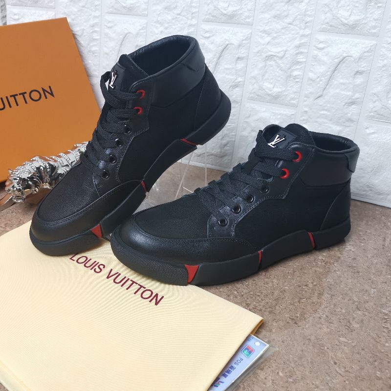 sneaker boots lv mirror quality sepatu pria kulit shoes cowo high end terbaru