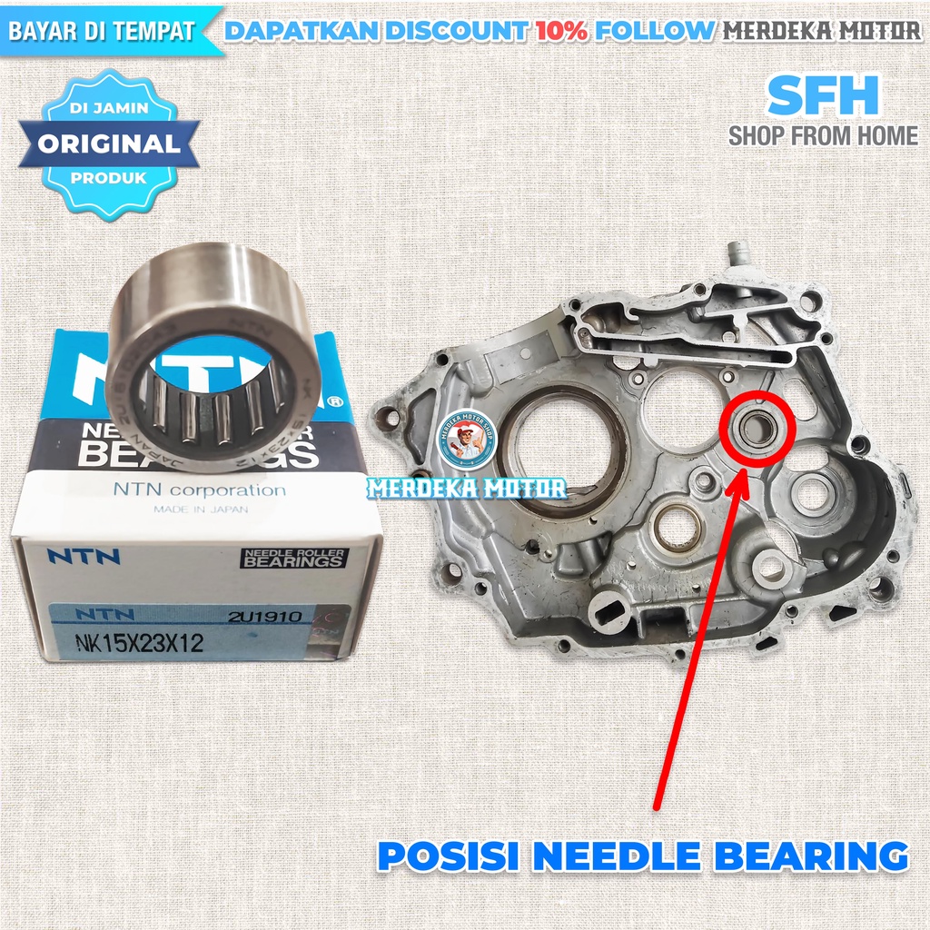 Needle Bearing Rasio Megapro Lama Laher Bambu Transmisi MP Hiu Roces Rasio Mega Pro Engkel NTN NK 15