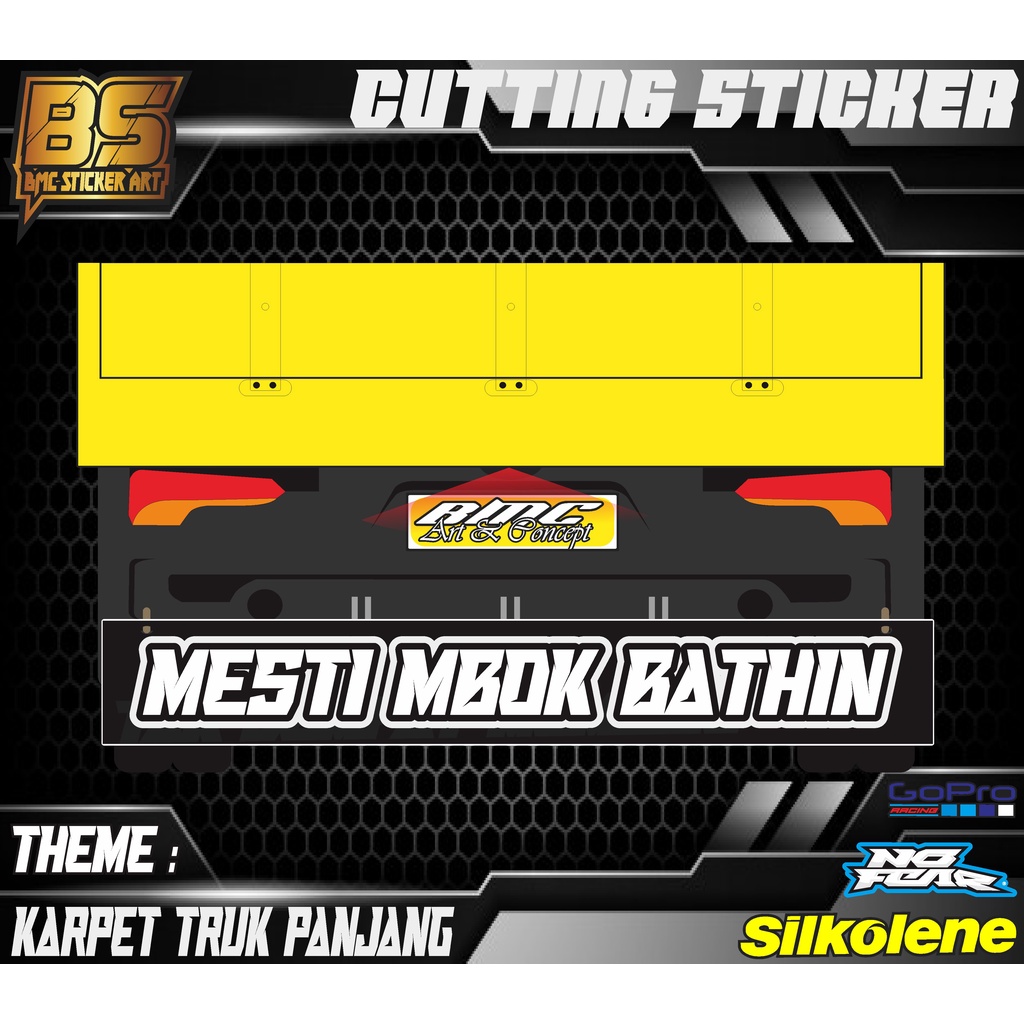 Stiker Cutting Karpet truk (tanpa karet karpet) free desain - Sticker Variasi Truck