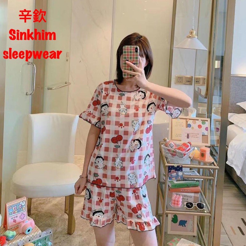 [ Vhieshop ] Stelan Hp Rumbai Piyama Babydoll Baju tidur import stelan hotpants import