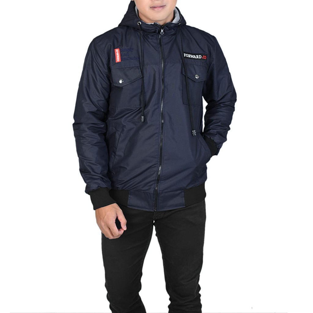 Jaket pria gunung motor parasut parka  forward