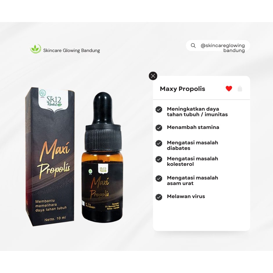 Maxy Propolis SR12 Propolis Asli Propolis SM Brazilian 100% Asli With Nano Technology Obat Herbal Diabetes Asamurat Kolesterol Suplemen Kesehatan wa