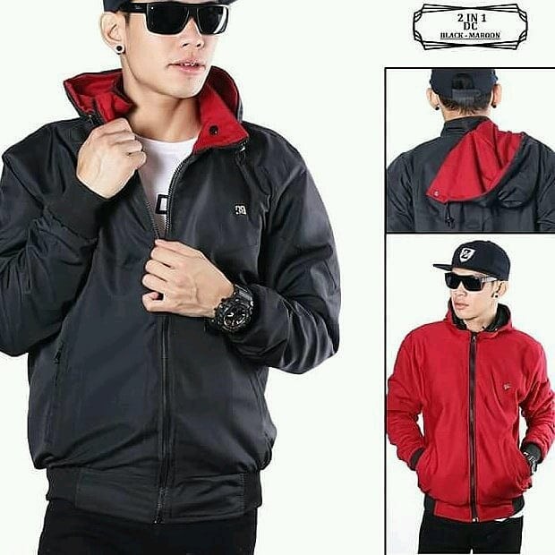 JAKET PRIA  BOLAK BALIK PARKA/JAKET BOLAK BALIK