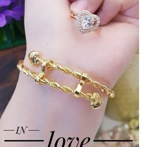 Xuping set gelang cincin AG8