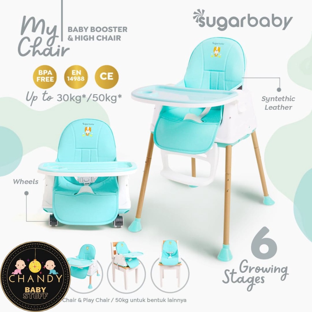 KURSI MAKAN BAYI SUGAR BABY HIGH CHAIR 6 STAGE