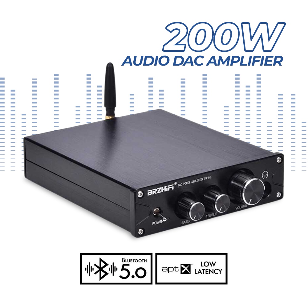 Amplifier Bluetooth 2 Channel Amp Receiver Class D 200W TPA3116 - PA-01