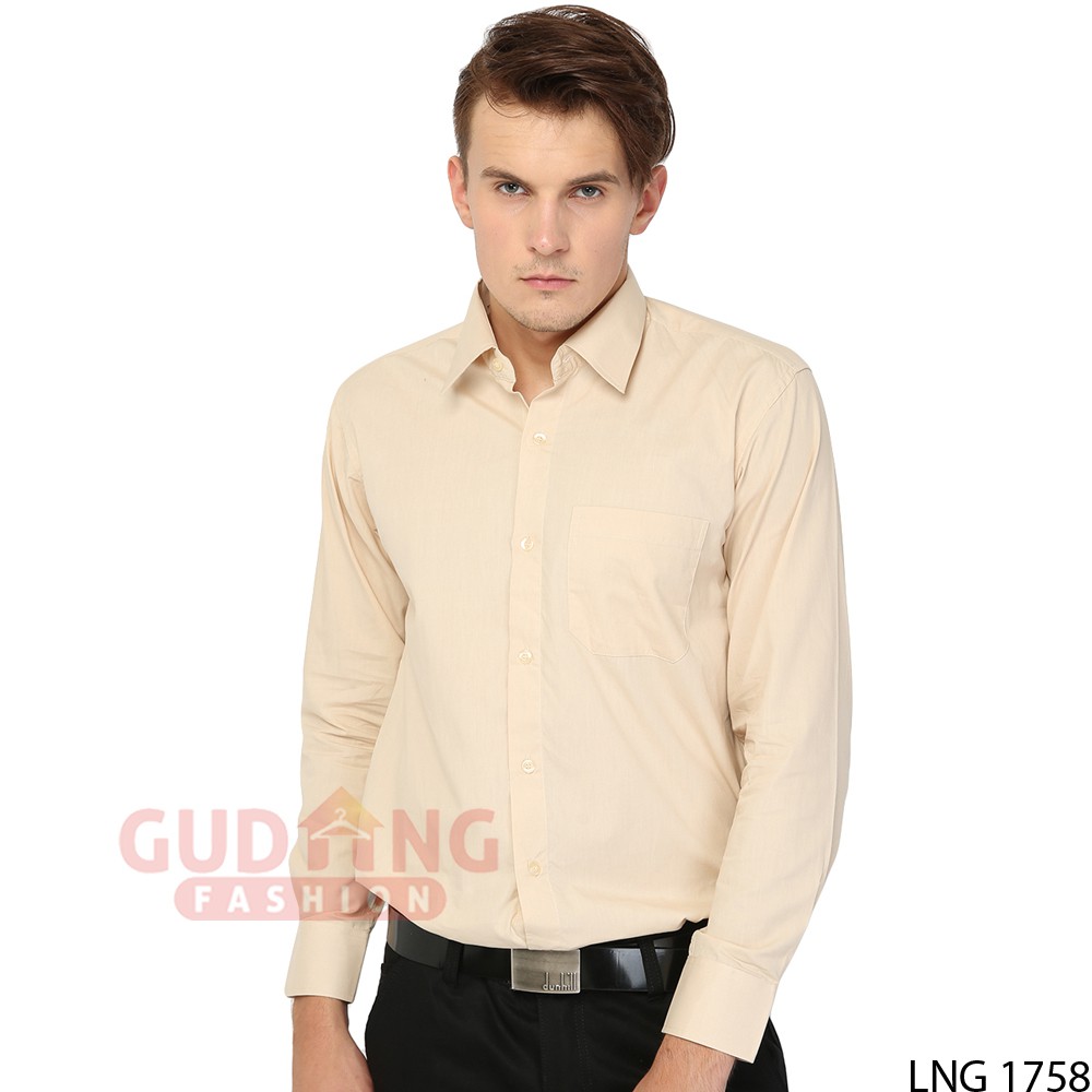 Baju Kemeja Panjang Pria Polos - LNG 1758