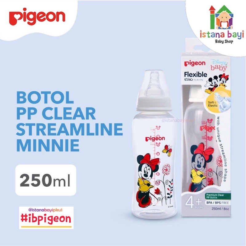 Pigeon Botol PP Clear Streamline Disney Mickey/MINNIE 150 &amp; 250 ml