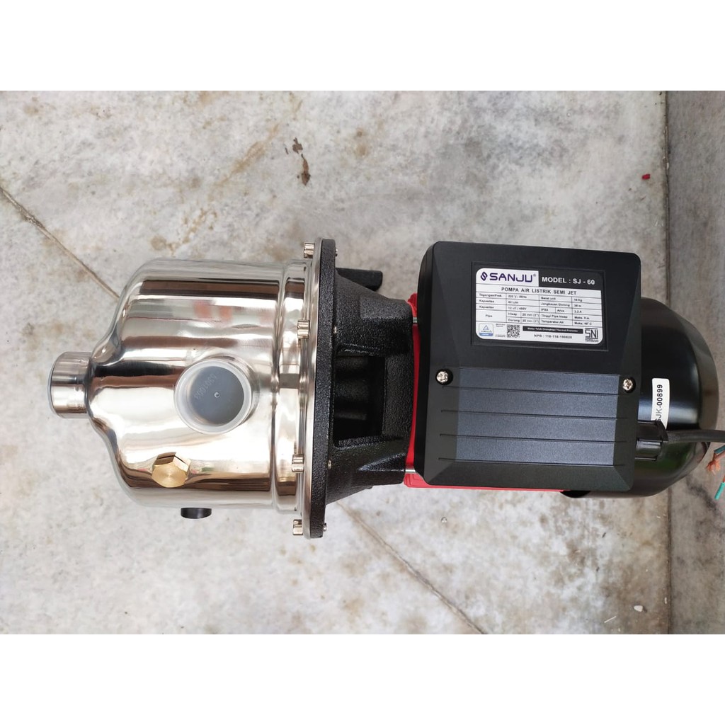 MAXPUMP SJ-80 Pompa Air Semi Jet Pump 220Volt 470Watt Stainless Tank Pompa Air Tanpa Tabung SEMI JET PUMP