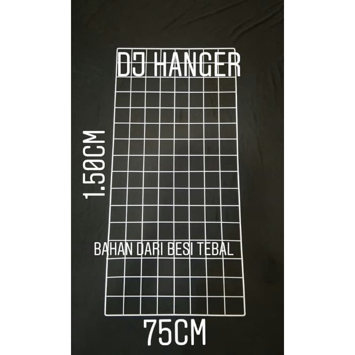 Jaring Ram Besi Dinding Ukuran 75x150cm | Gantungan Hook Ram Display