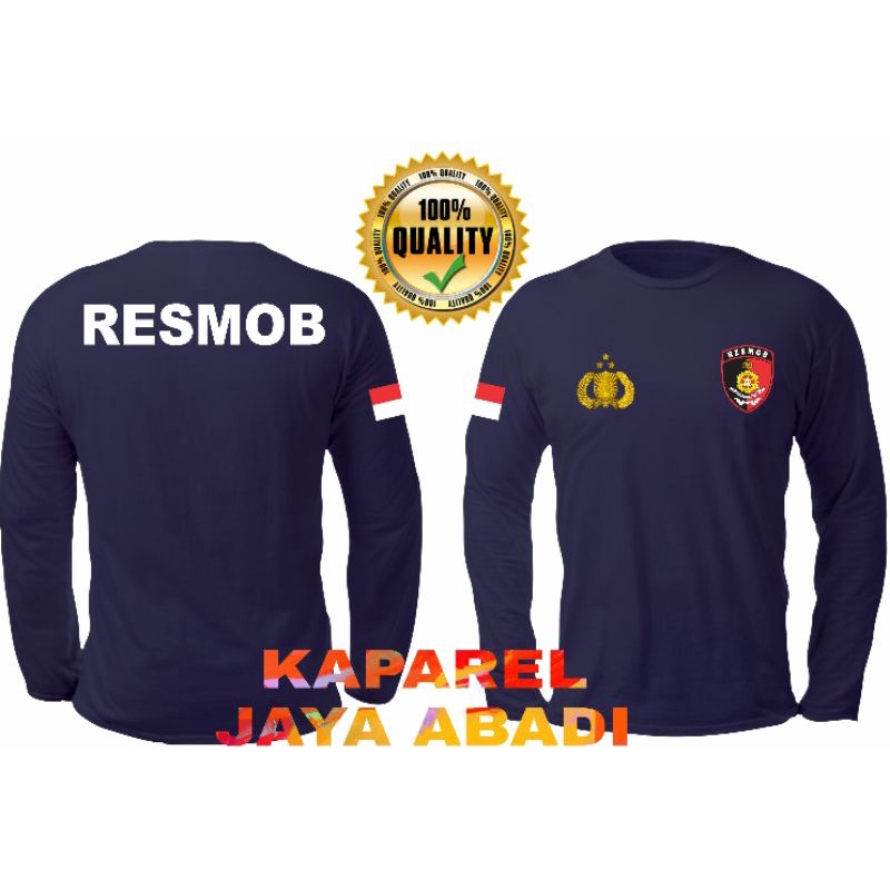 Kaos Logo Resmob/Baju Resmob/Atasan Pria Wanita Polisi Resmob Lengan Panjang Bareskrim Jatanras