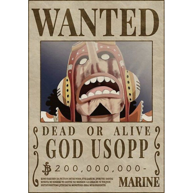 [BAYAR DITEMPAT] 1 Set Poster dan satuan Wanted One Piece-8