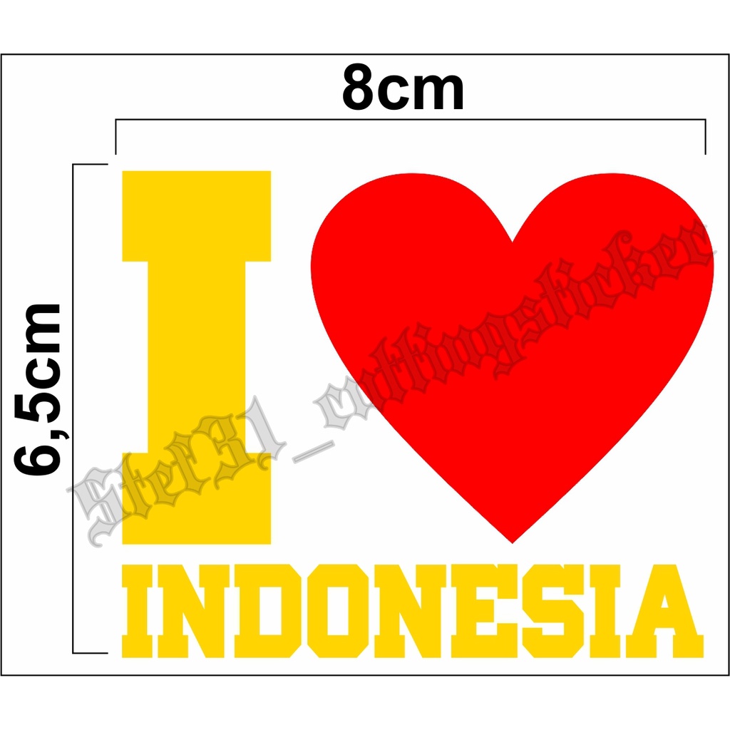 

Stiker cutting I Love Indonesia