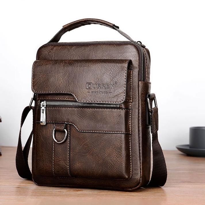 (SALE) CURREN 8642 Tas Selempang Pria Kulit Messenger Anti Air CURRENOS