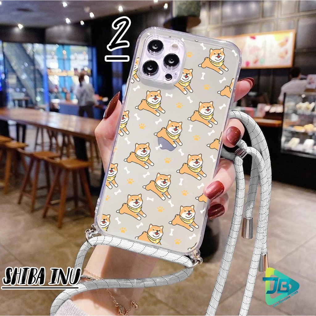 Softcase Slingcase Lanyard Bening SHIBA INU Xiaomi Redmi Note 5a 6 7 8 9 10x Poco X3 M3 Pro JB4528