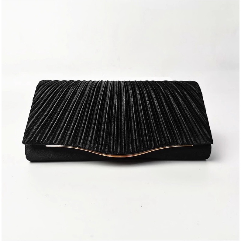 BJ81868 - BLACK/GOLD/RED - TAS DOMPET PESTA CLUTCH SLEMPANG TALI RANTAI WANITA FASHION IMPORT MODIS ELEGAN TERMURAH TERLARIS TERBARU BAGSTORE JAKARTA TAS BATAM GT1868