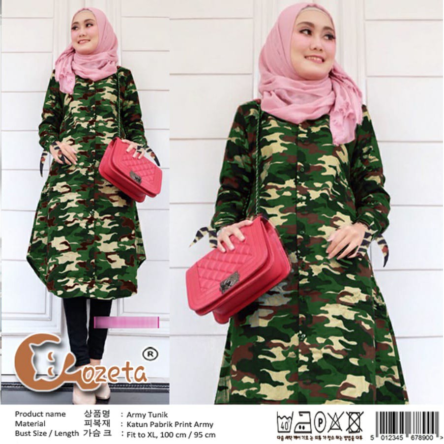 TUNIK ARMY HIJAU
