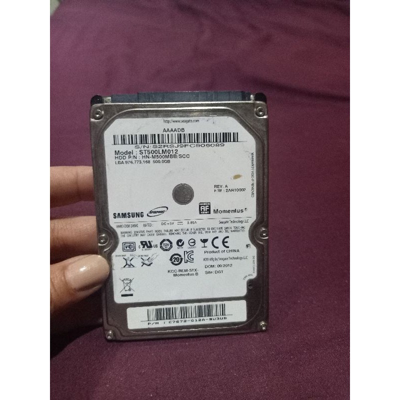 hardisk Laptop rusak 500gb