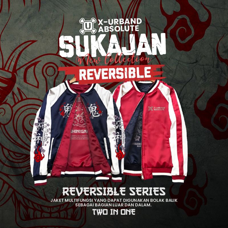 Jaket Varsity Baseball Pria Wanita SUKAJAN 2in 1 Jaket Bisbol X-Urban Absolute Original Premium Jake