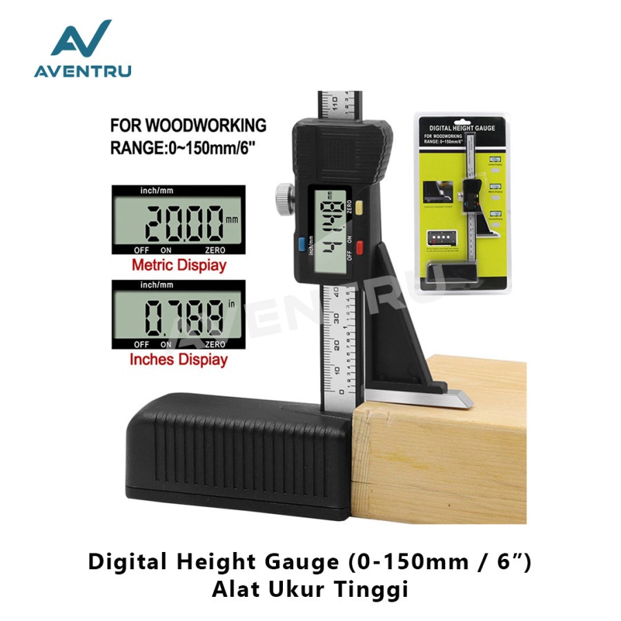 Pengukur Tinggi Digital Height Gauge Vernier Caliper Kayu Wood