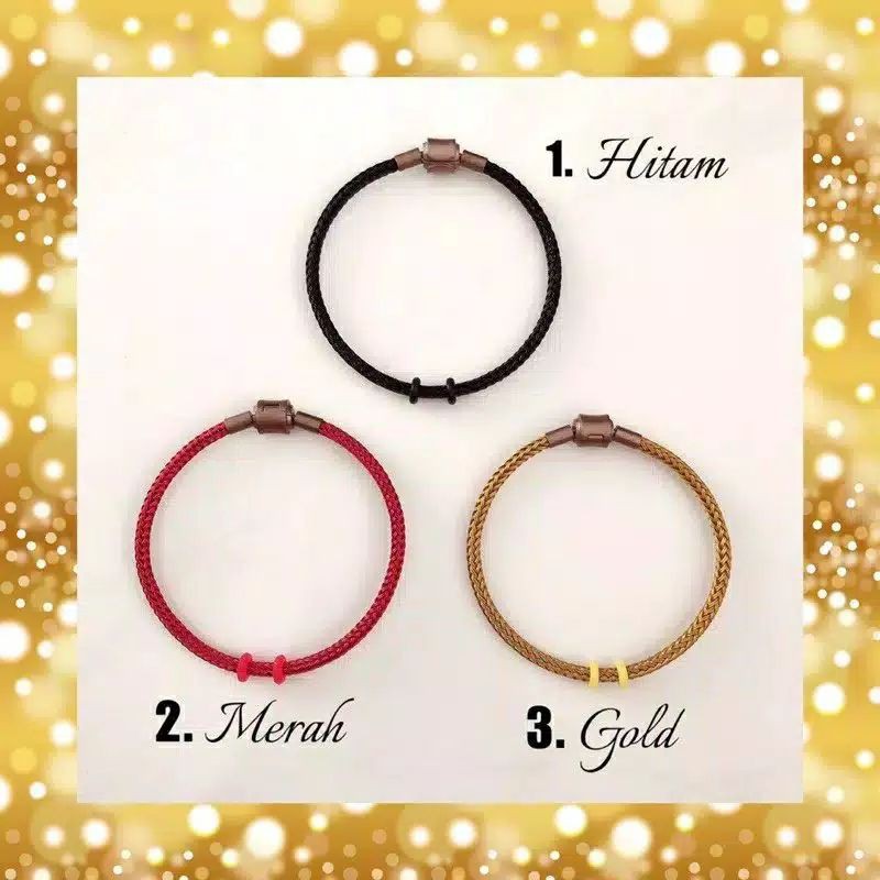 Tali gelang kawat custom pandora anak dan dewasa