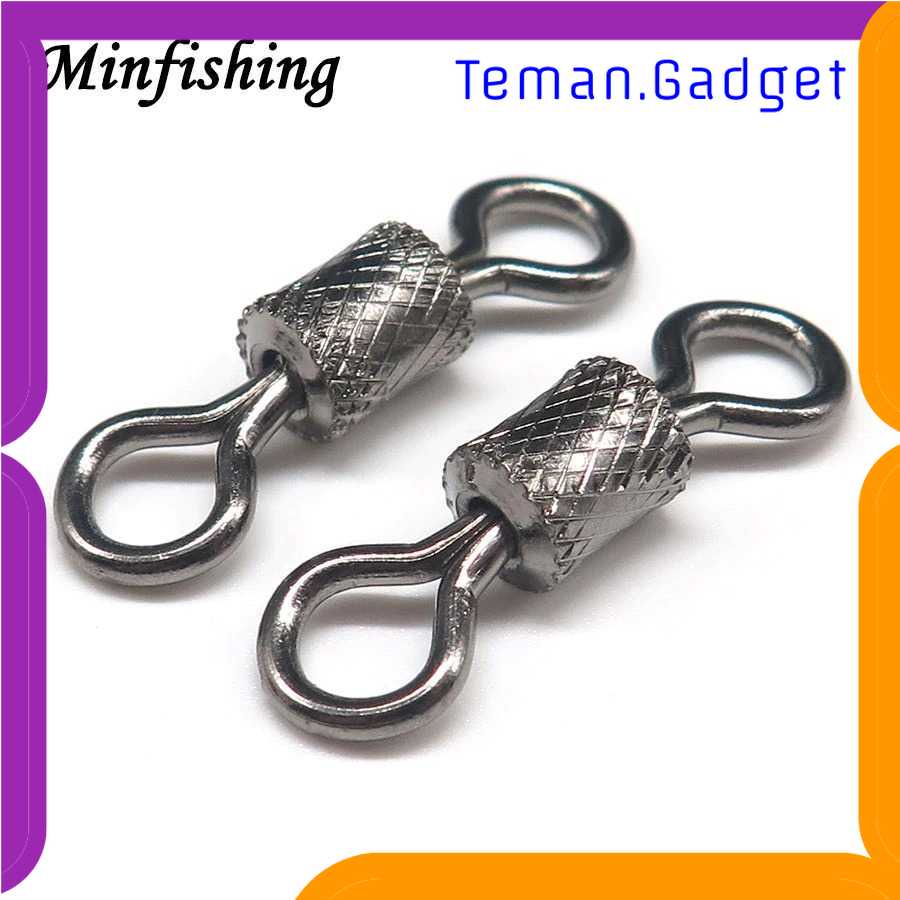 TG-IF Minfishing Konektor Kail Pancing Rolling Swivel Fishing 100PCS - YH12