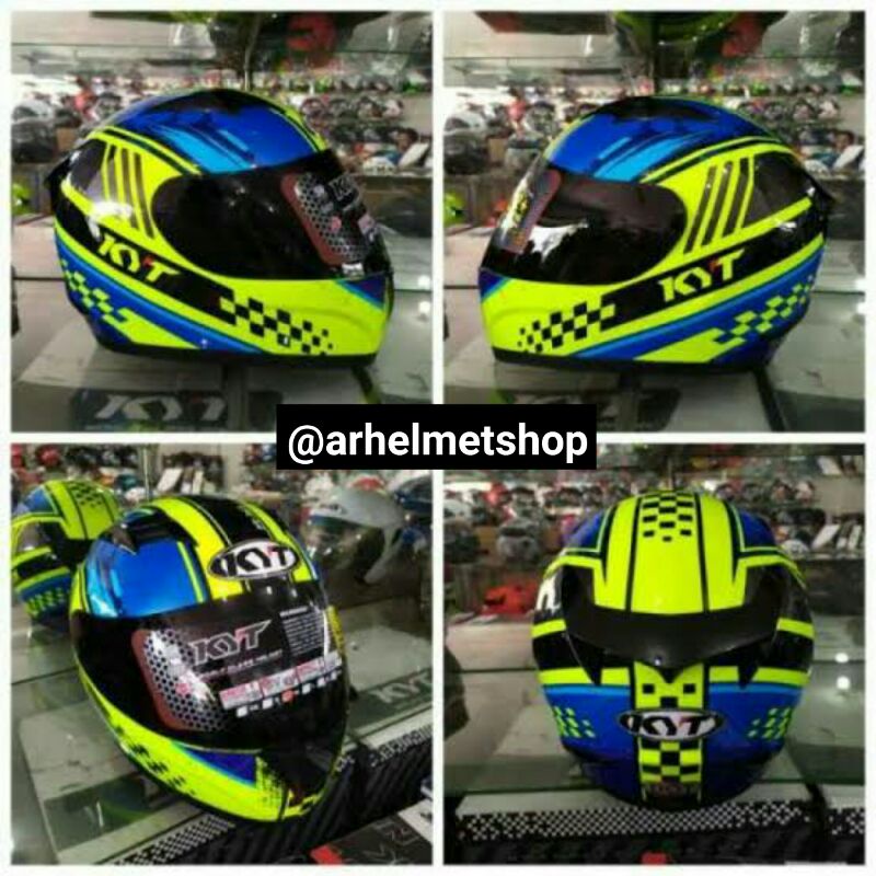 KYT R10 #4 BLUE BISA PAKET GANTENG MURAH