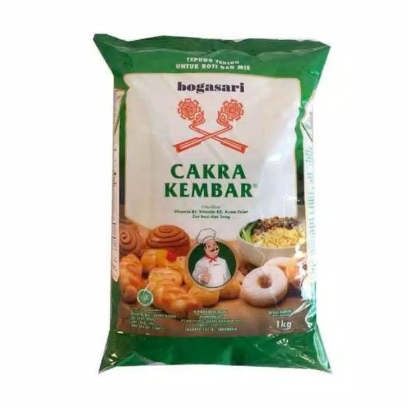 

Bogasari Tepung Terigu CAKRA KEMBAR - Premium Pack {1KG}