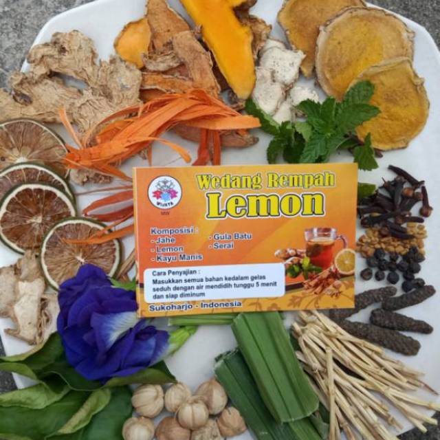 

Wedang Jahe Lemon Khas Solo Wijaya MW isi 10 pcs Include Gula Batu