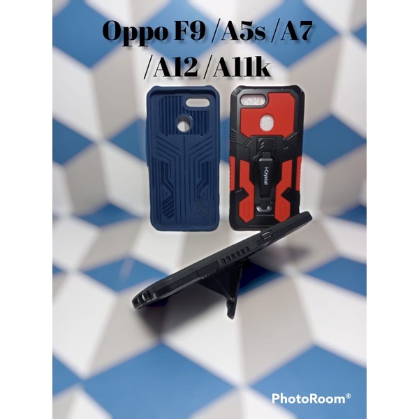 MB - CASE Oppo f9 /A5s / A7/ A12 / A11K plus play Cristal Case logo triplex Harddcase number Case ba