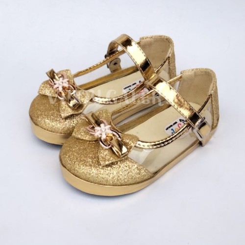 Sepatu anak perempuan balet mika motif pita  lucu terbaru