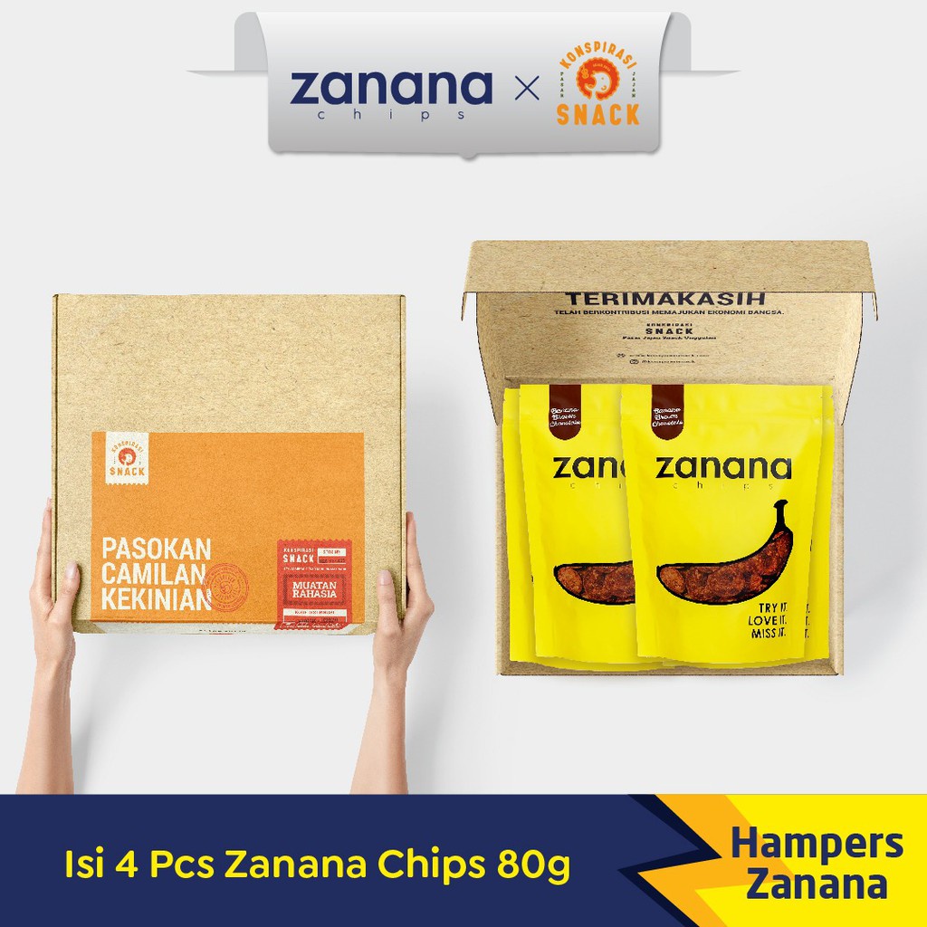 

Paket Hampers Zanana | Bisa Request Tulisan Ucapan | Zanana x Konspirasi Snack