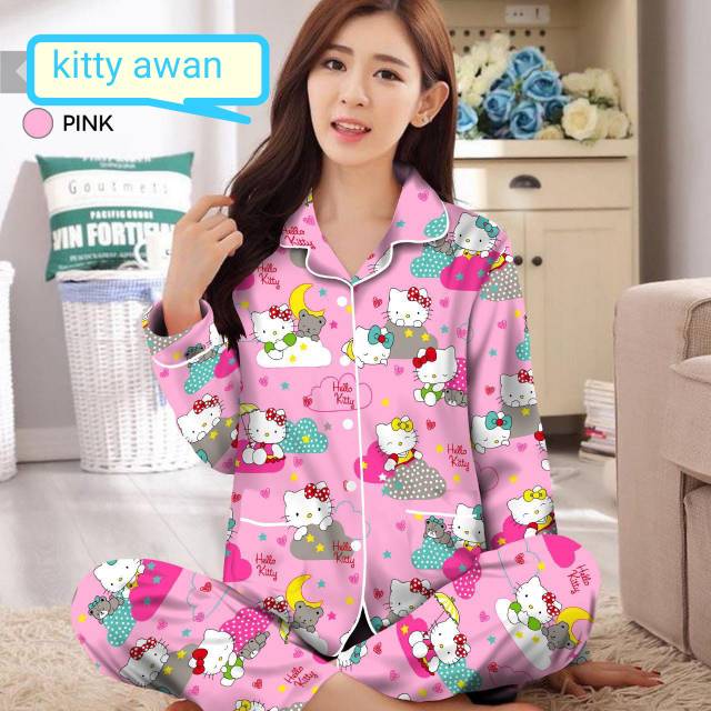 JNY.Co Piyama CP LD 105cm ( XL) / Baju Lengan Pendek &amp; Celana Panjang