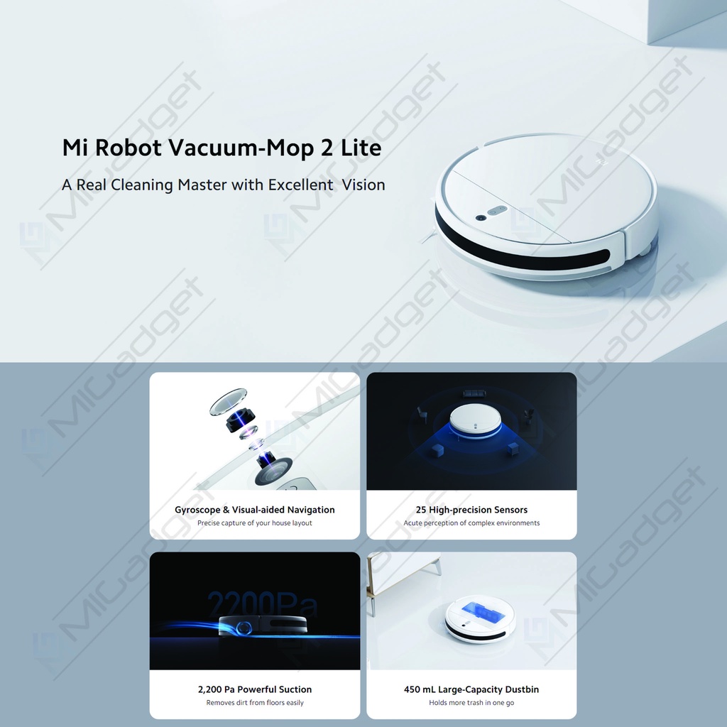 Xiaomi Mi Robot Vacuum Mop 2 Lite Vacuum Cleaner Garansi Resmi