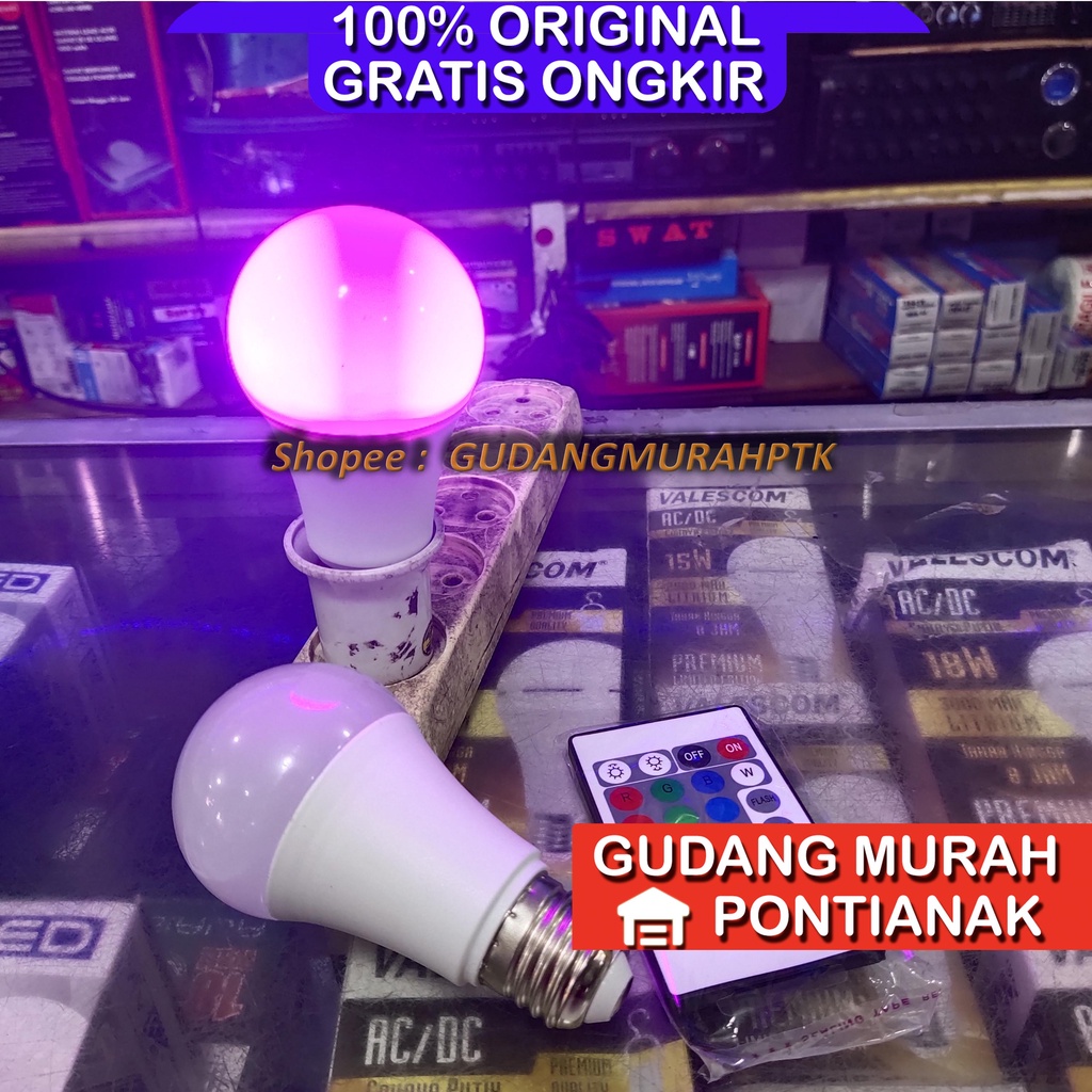 Lampu Led RGB WARNA BISA DIGANTI + REMOTE atau berkedip warna warni