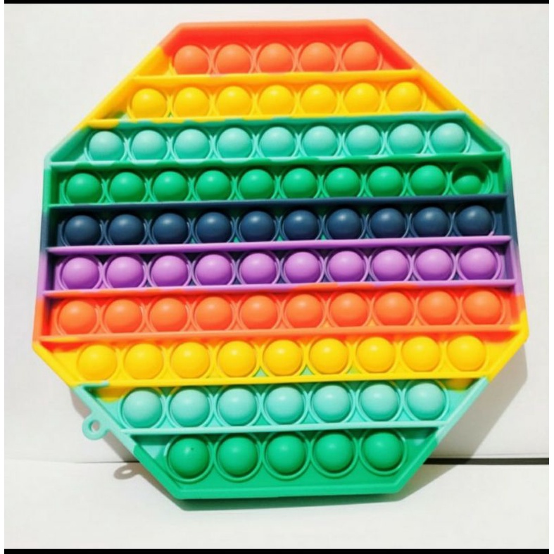 POP IT RAINBOW UKURAN JUMBO MAINAN FIDGET RELIEVE STRESS TOYS/MAINAN PENGHILANG STRES-3