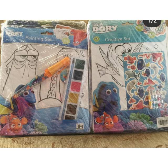 

SALE...Finding Dory Painting set & Stiker ( BARU/ SEGEL/ ORIGINAL)1paket 2 gbr sekaligus!!