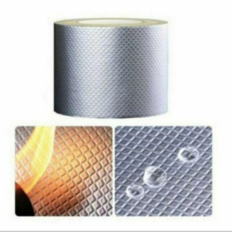 lakban anti bocor aluminium foil tape waterproof tahan panas butyl rubber Pelekat