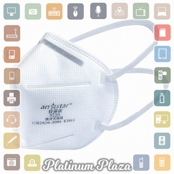 Xiaomi Purely Anstar Masker Anti Polusi Virus Corona KN95 Headloop Hijab 1 PCS - 5220`39YFPQ-- White