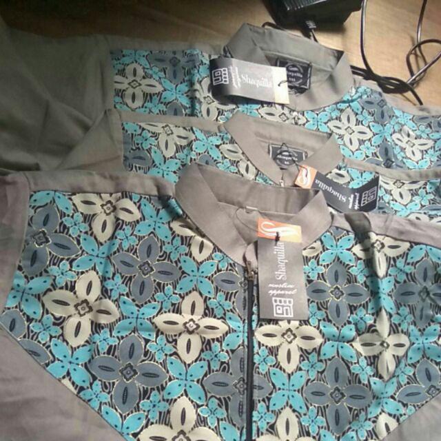 Koko Batik Katun Abu-abu