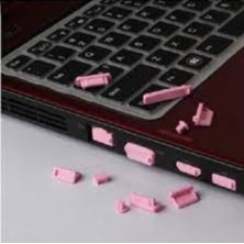 16pcs/set Silikon elastis Penutup Anti Debu Pelindung Port Laptop Notebook Komputer - Dust Plug Laptop-Pink
