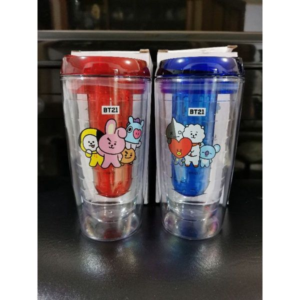 Infused water Tumbler Milk Life x LINE BT21 BTS official merchandise