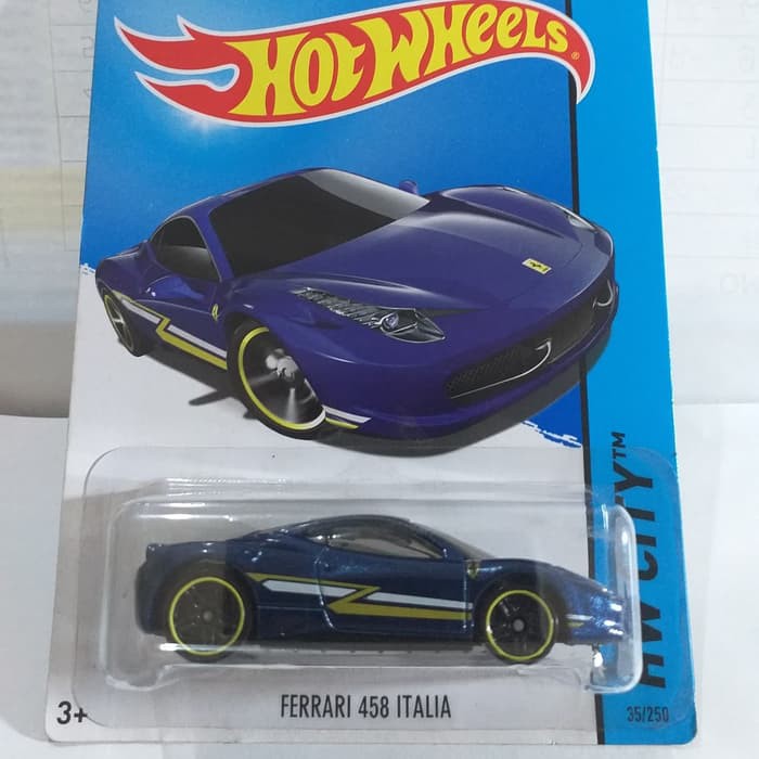 HOT WHEELS FERRARI 458 ITALIA BIRU