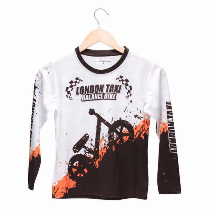 Official London Taxi Kids Jersey Balancebike Size M - Merah