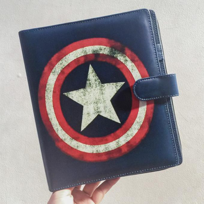 

✨ BISA COD ✨ BINDER HPO PRINTING A5/20Ring - MOTIF CAPTAIN AMERICA LOGO by Dodoo PROMO Kode 700